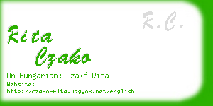 rita czako business card