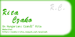 rita czako business card